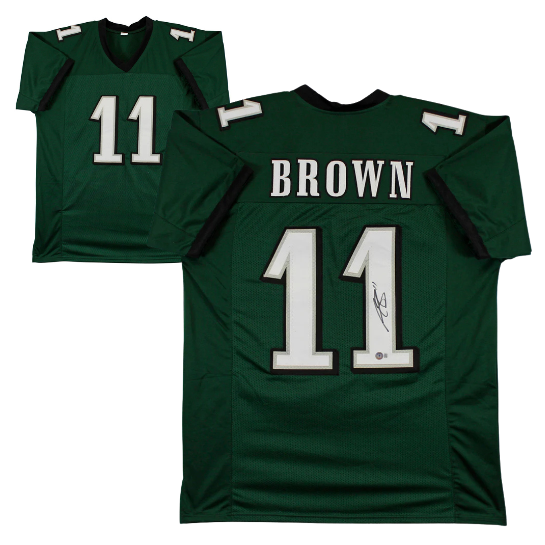 A.J. Brown Signed Green Pro Style Football Jersey with Beckett Witness